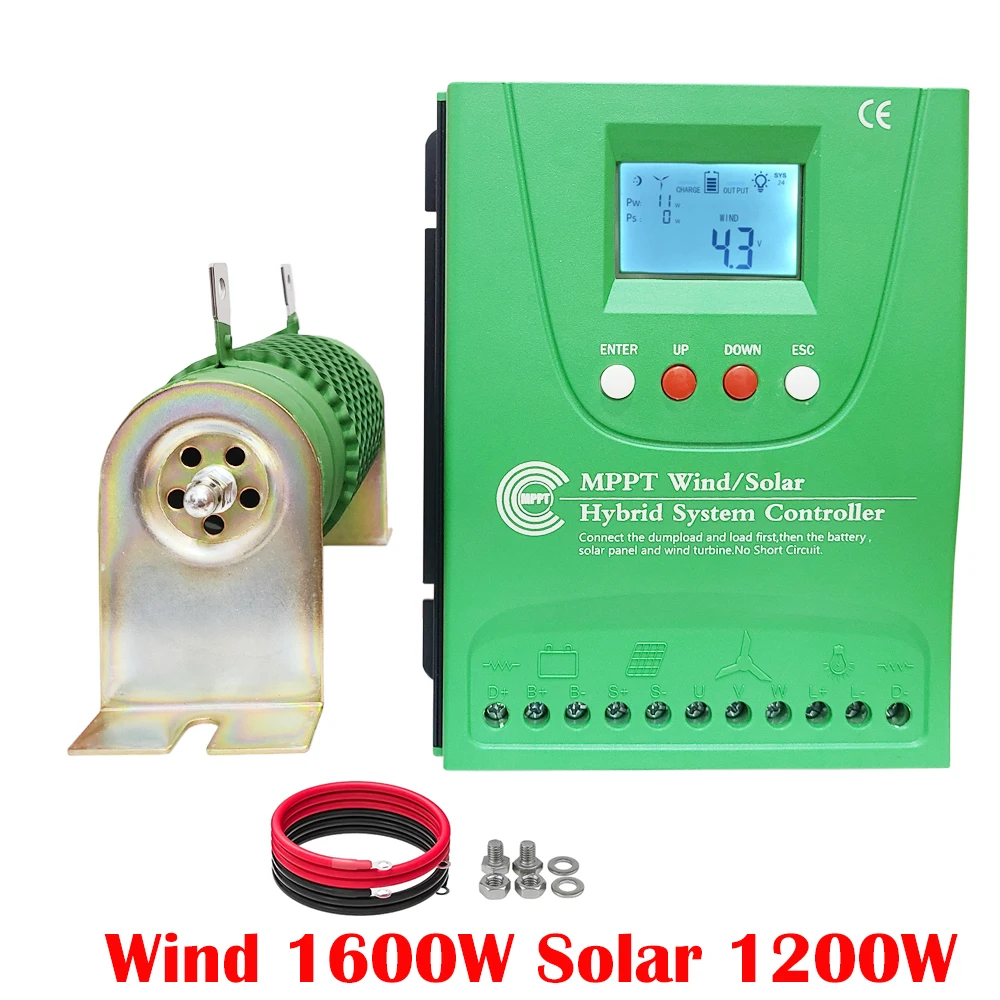 

12V 24V 48V 2000W MPPT Hybird Wind Solar Charge Controller Generator Regulator For Lifepo4 Lithium Lead Acid