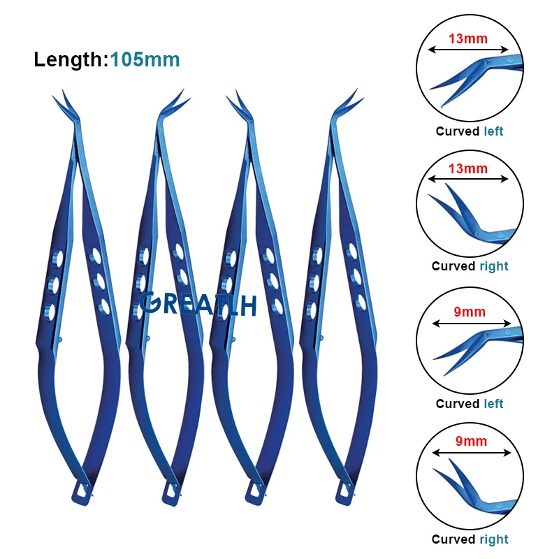 Titanium Ophthalmic Corneal Scissors Micro Surgical Scissors for Ophthalmic Microsurgery Instruments Set