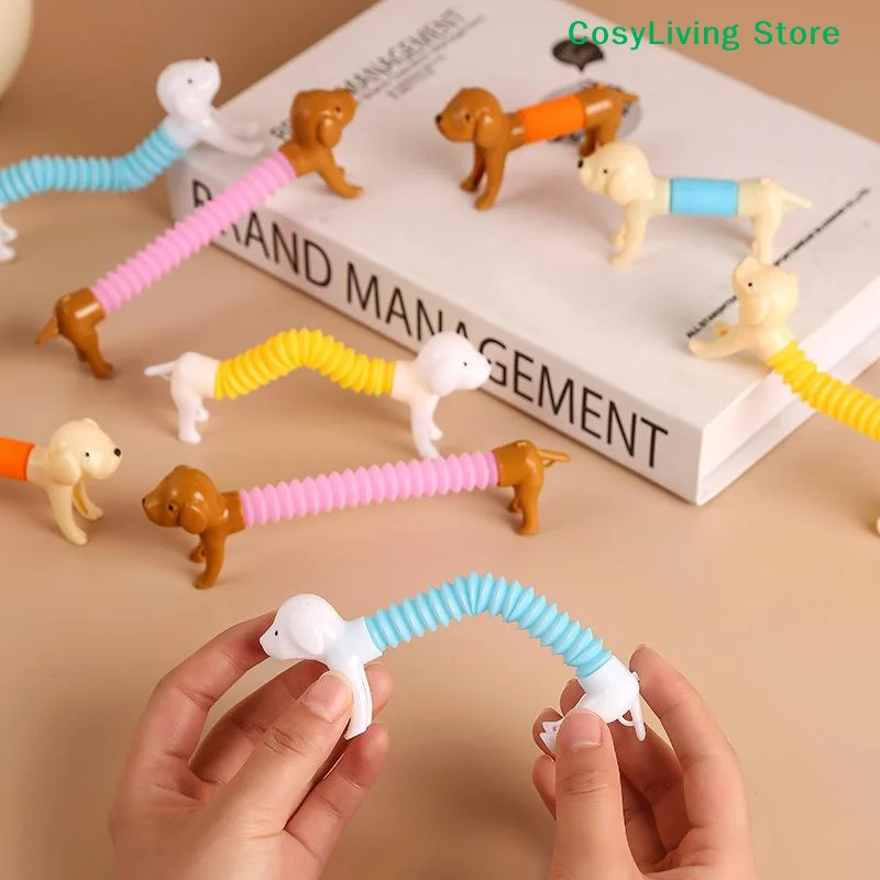 [CL]24-36Pcs Stretchable Dog Toy Pinata Filler Telescoping Animal Sensory Squeeze​ Pet Toy School Rewards Birthday Party Favors