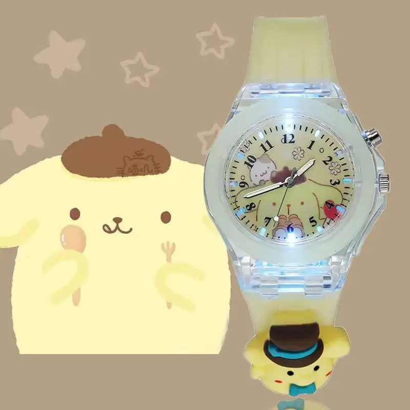 New Cartoon Kids Digital Watch Colorful Flashing Light Children Watch with Luminous,Watch Strap Silicone Doll,Student Gift Watch