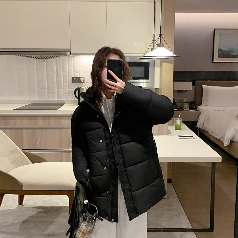 Frauen Koreanische Unten Baumwolle Frauen Koreanische Version Jacke Warme Puffer Jacken 2026 Neue Herbst Winter Mode Lässig Mit Kapuze Weibliche