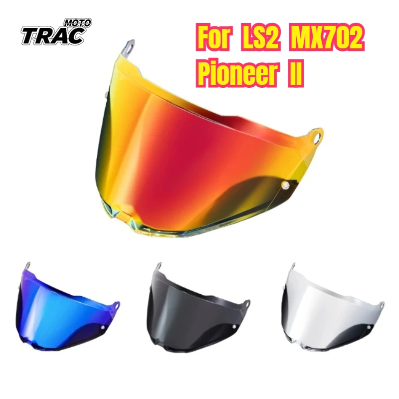 MX702 for LS2 MX702 Pioneer II Helmet Visors Helmet Anti-fog Stickers Light Black Lens,Day and Night Universal Gold Red Lens