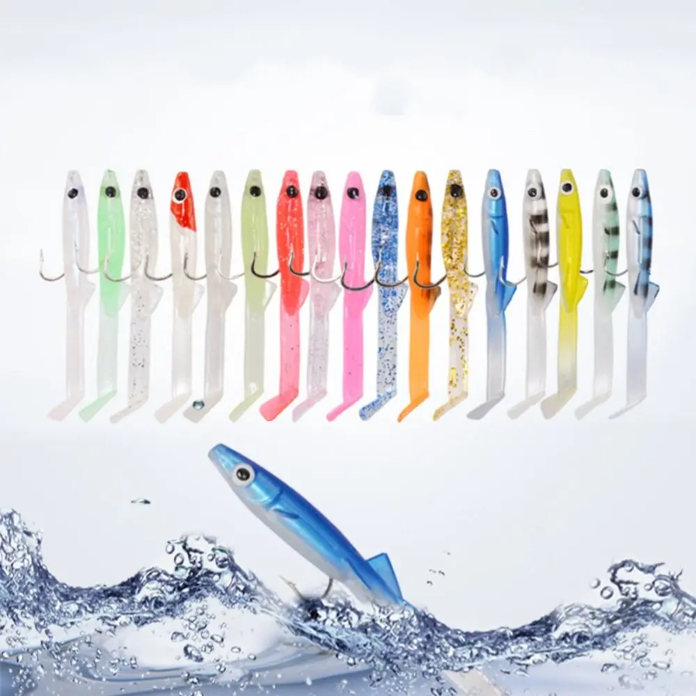 17pcs Sports PVC Fishing Lures Mixed Color Soft Soft Lure Sea Fishing Fishing