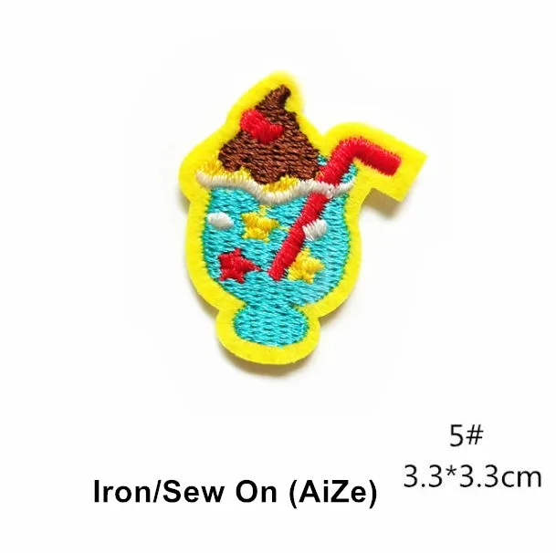 10 Pcs Fruit Cake Embroidered Patch Iron On Sew On Jeans Coat T-shirt Bag Shoe Hat Decor Repair Motif Emblem DIY Accessory view 6
