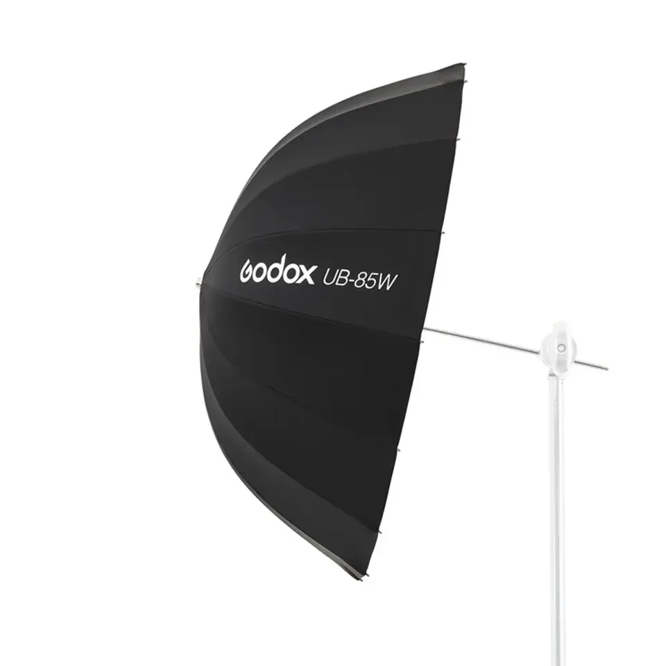 Godox UB-85W 85cm 33.5in Parabolic Black White Reflective Umbrella Studio Light Umbrella with Black Silver Diffuser Cover Cloth