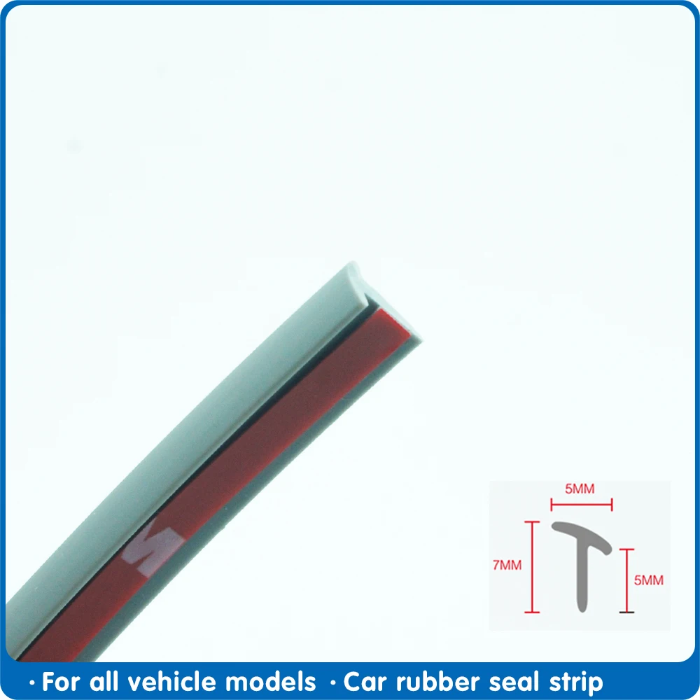 4mray T Type Car Door seal Rubber Sealing Strip For Car rubber Seal Slanted Front bumper Auto Door Seal Rubber Weatherstrip Edge