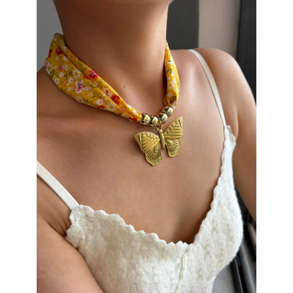 

Punk Style Exaggerated Stainless Steel Big Butterfly Pendant Necklace for Women Rope Chain Fashion Party Hip-Hop Jewelry 2025 Ne
