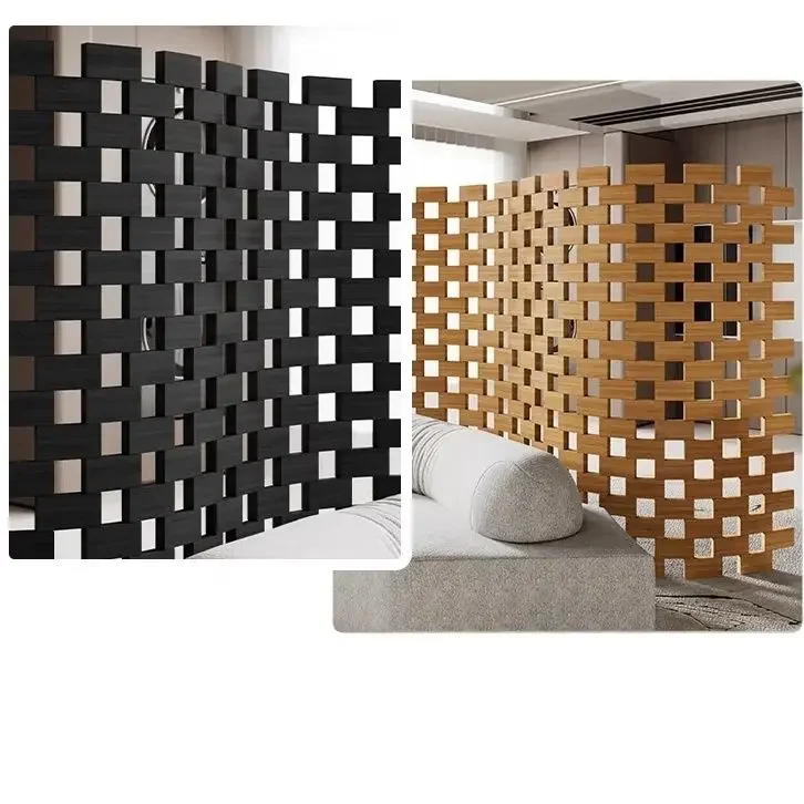 Original solid wood folding building block screen, Nordic Japanese creative entrance partition