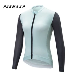 2024 PASMAAP Cycling Jersey Long Sleeve Pro Team Jersey MTB Road Bike Clothing Maillot Ciclismo Hombre Breathable Bicycle Shirts
