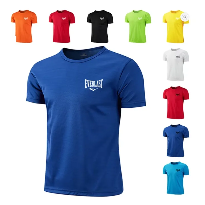 Men's fitness T-shirt, summer quick drying running casual T-shirt, fitness sports breathable men's T-shirt, 2000s style clothing