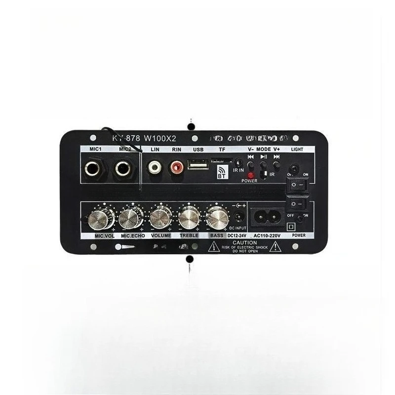 For Stereo Car Bluetooth Subwoofer Power Amplifier Board High Power 12V24V220 Universal