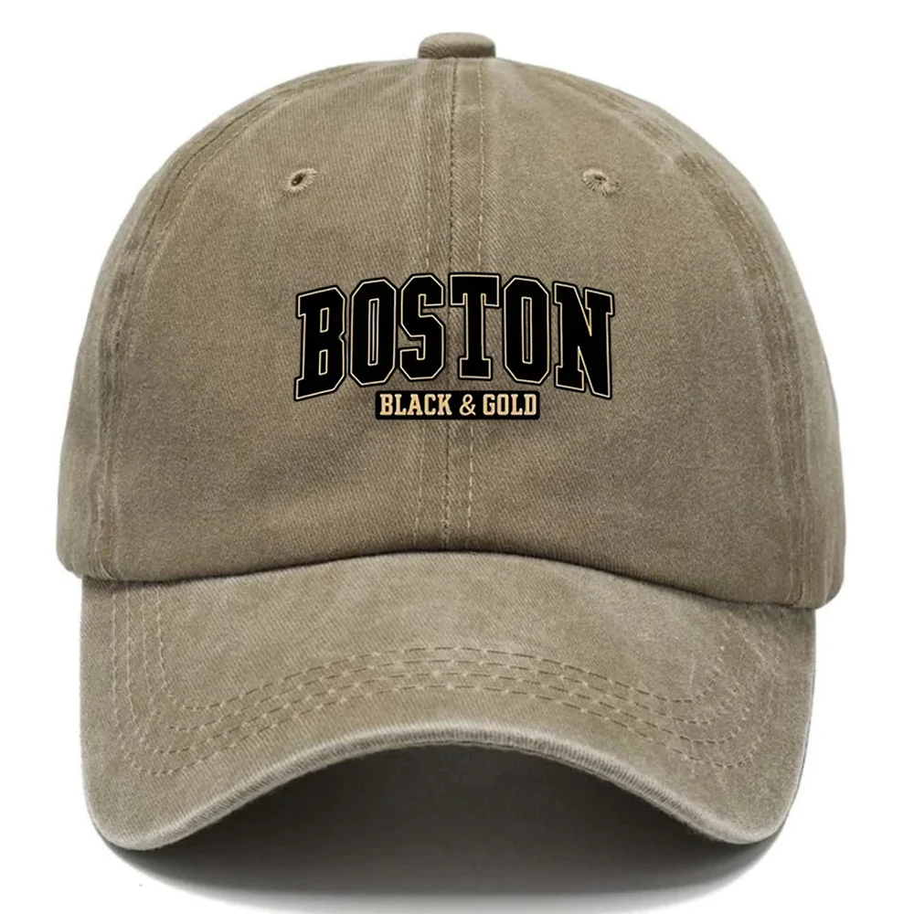 One Boston Cap, Suitable for Both Men And Women, Featuring a Breathable Design, Printed Pattern, And Lightweight Material, Perfe