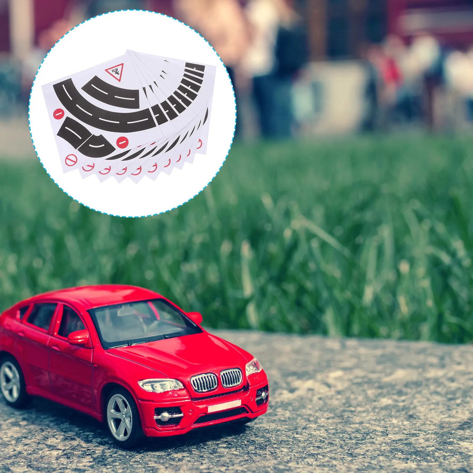 

10 комплектов декоративных наклеек для дорог с изгибами, детские дорожные знаки, обучающая игра DIY, съемные клейкие наклейки для стен и пола для спальни