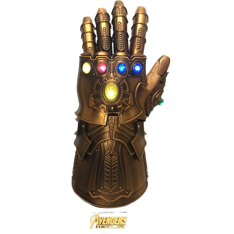 Superhero 1/1 Wearable full metal Infinity Gauntlet Gloves with LED Light include stand cosplay costume party stage perfor show