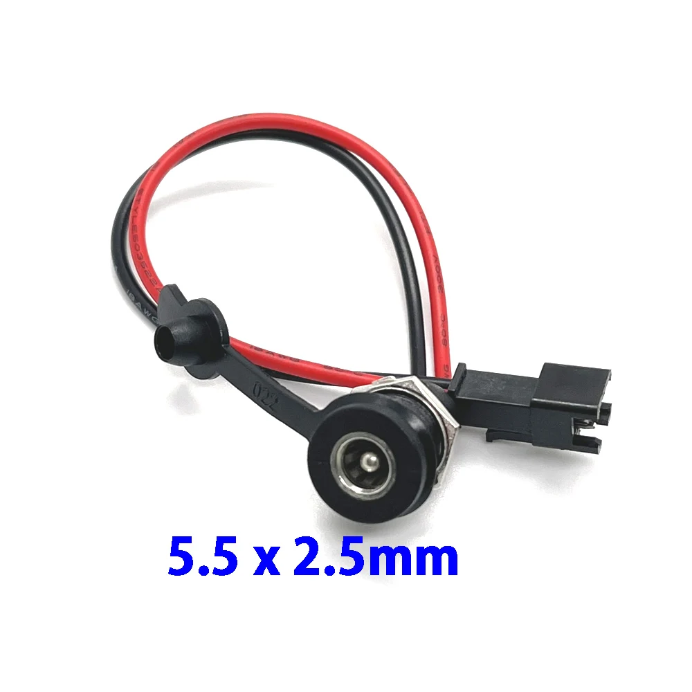 1Pcs 5.5 x 2.1mm 5.5 x 2.5mm DC Female Jack 50V Socket Power Panel Mount Solder Connector With Cable 5.5*2.1 5.5*2.5 DC-022