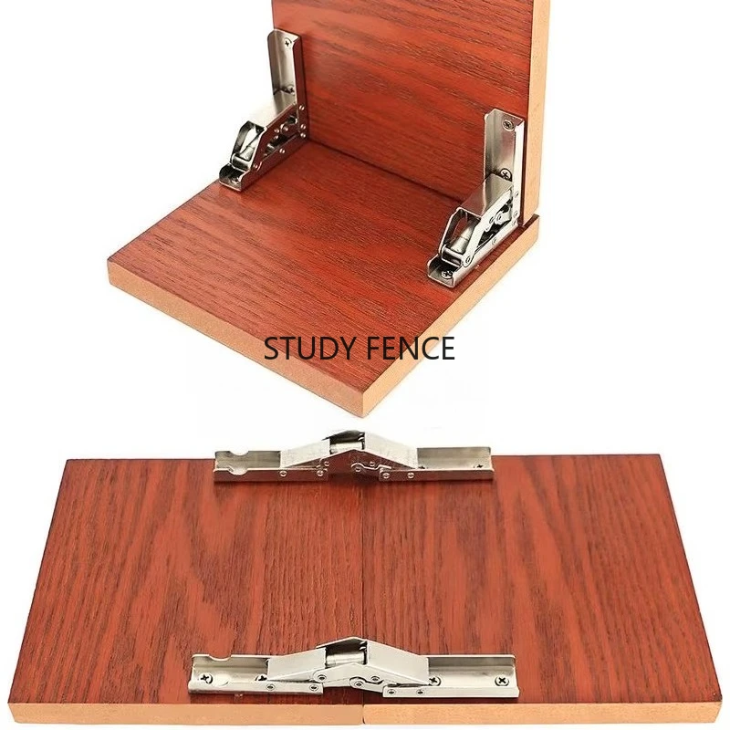 2PCS Metal 90/180 Degree Folding Hinge Fully Covered Cabinet Hinge Flip Cabinet Door Hinge Hardware Accessories Furniture Hinges