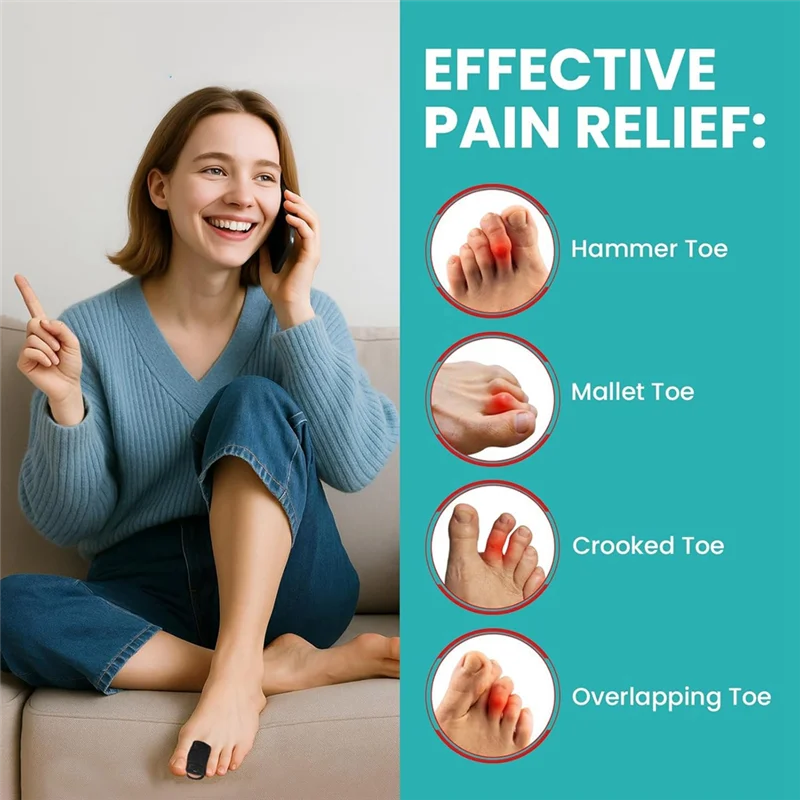 A24P تو جبائر يلتف المطرقة تو مستقيم مصحح-4 قطعة قابل للتعديل مع لوحة الألومنيوم دعم للرجال والنساء