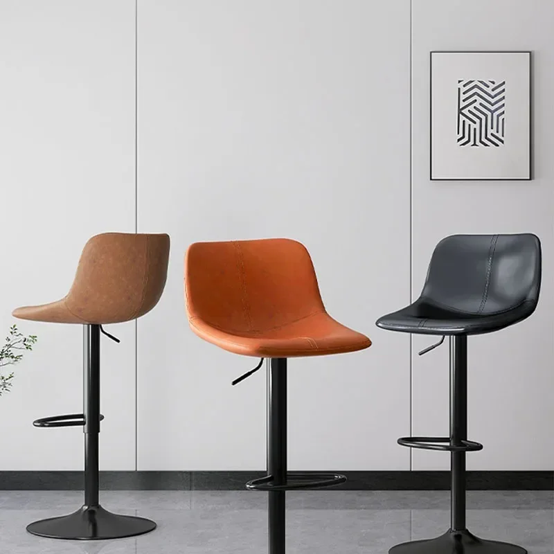 

European Brown Bar Chair Modern Luxury Bedroom Square Outdoor Dining Counte Minimalist Chairs Design Krzesło Barowe Furniture