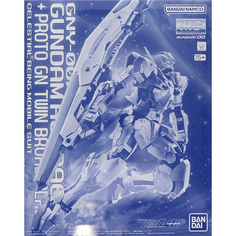 Bandai-Kit de modelo Gundam MG Astraea Proto GN, figura de Anime de doble hoja ancha, Kit de construcción de Gunpla, figuras de acción de Gundam, juguetes de regalo