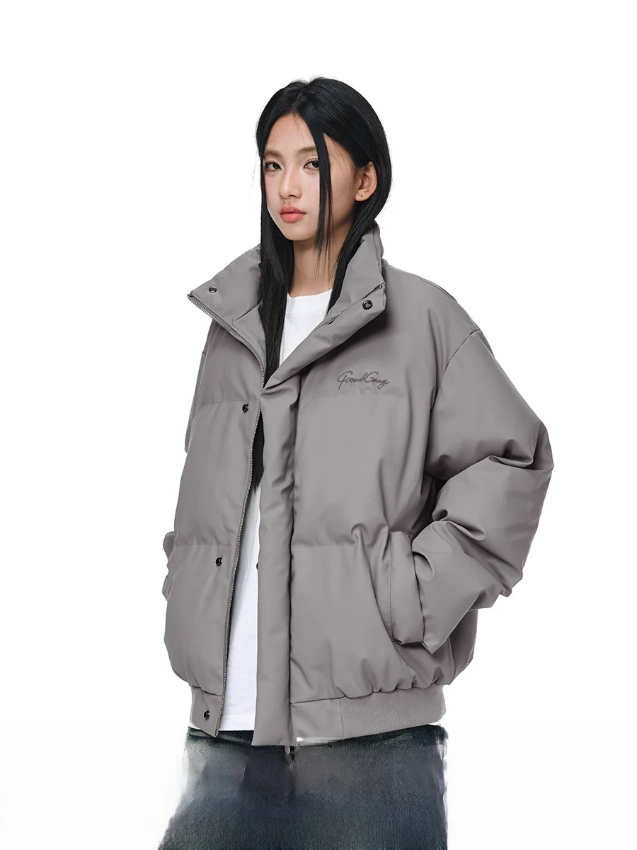 

Cleanfit ort Cotton Jaet Loose Bread Sle PU Leather Fine Skin Feel American Trendy Brand Youth Warm Thiened Zipper Cl...