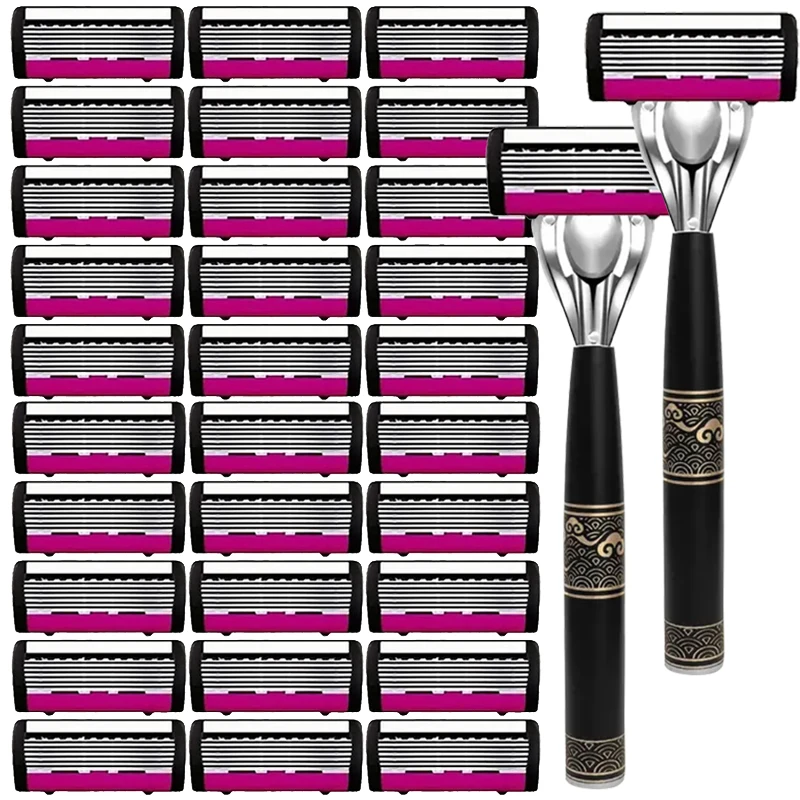 

6 Edge Safety Razor for Mens Shaving&Womens Hair Removal Easy sharp Shaving Blades Manual Shaver