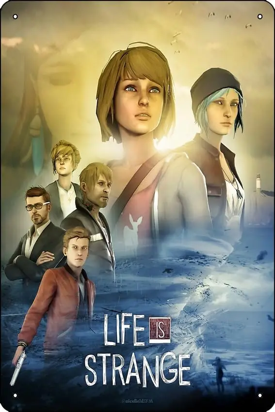 Life Is Strange Cinematic Poster Poster 8 x 12 Inch Funny Metal Tin Sign Game Room Man Cave Wall Decor