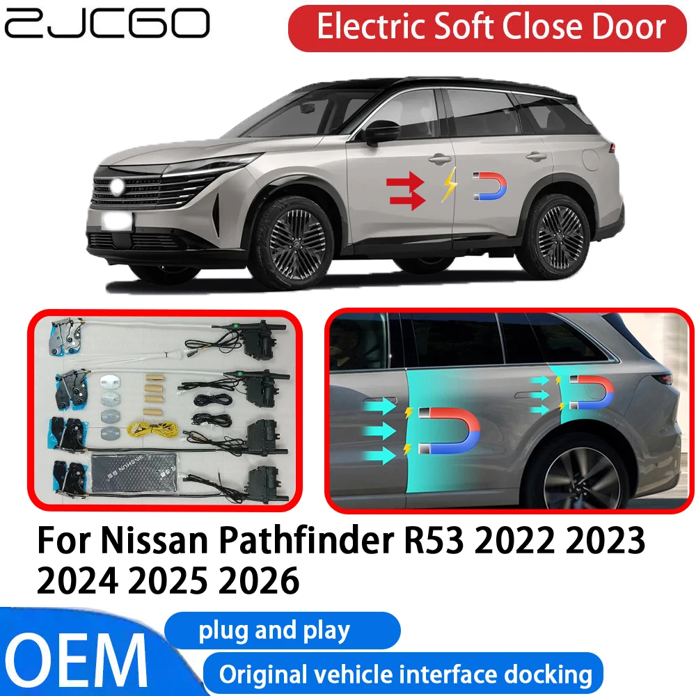 for Nissan Pathfinder R53 2022~2026 Car Automatic Electric Soft Close Door Closer System OEM Plug and Play Comfort Closing