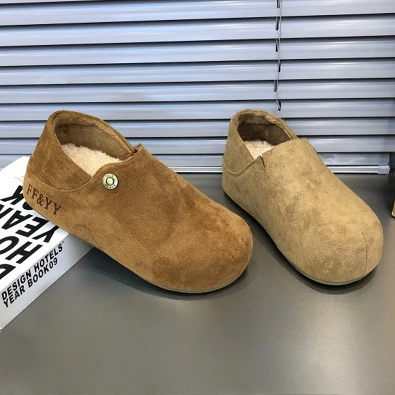 

Flats Women's Shoes Suede Fashion Warm Loafers Shoes Casual New Winter Woman Boots Cozy Designer Sport Female Snow shoes Boots
