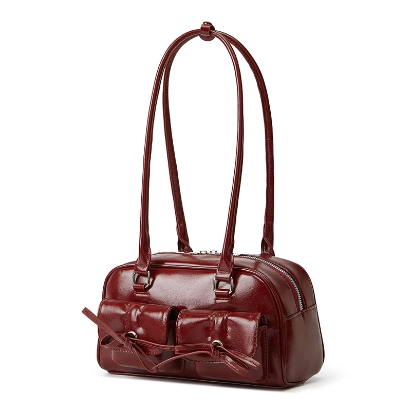 Neue Schultertasche im Ballett-Stil, Frühlings-Schleife, Unterarmtasche, Damen-Bowling-Einfache Tragetasche für Damen – Detail 7