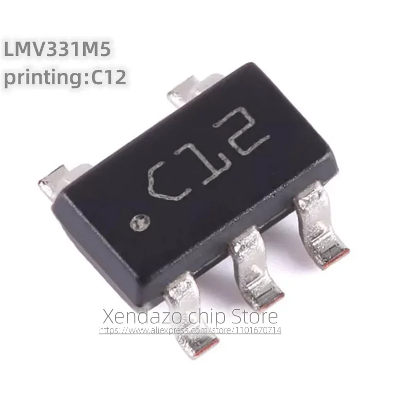 10pcs/lot LMV331M5/NOPB LMV331M5 printing C12 SOT-23-5 package Original genuine Universal comparator chip