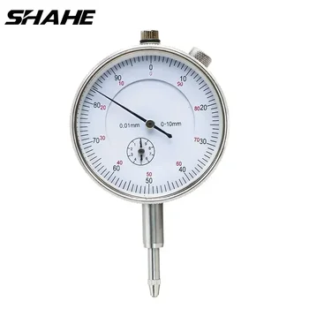 Shahe 0-10/0-25 مللي متر 0.01 مللي متر مؤشر الاتصال المتري مع العروة الخلفية مؤشر الاتصال قياس أداة الدقة 0.01 مللي متر أداء مستقر