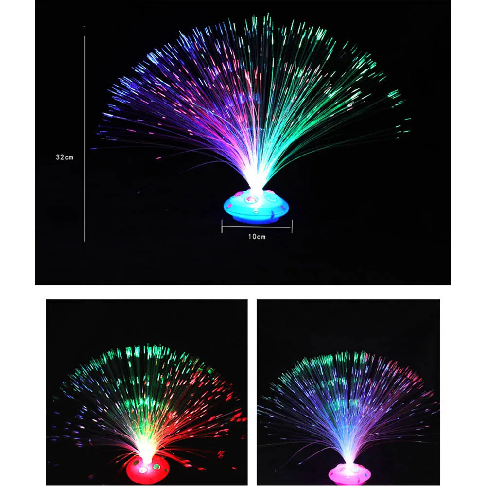 Colored LED Fiber Optic Light Night Lamp Holiday Christmas Wedding Decoration Stars Shine In The Dark Kids Toys Nighting Lamps