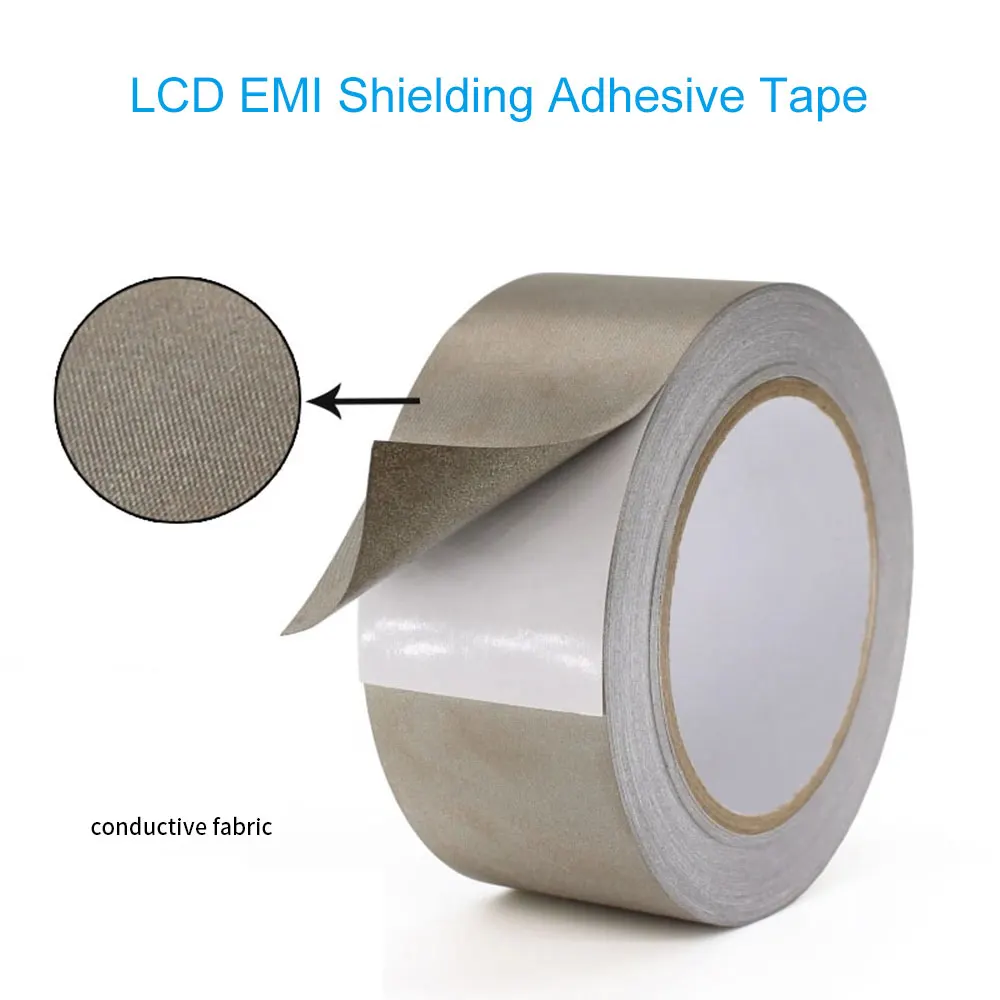 20m silver conductive fabric, fabric tape, mobile phone dual conductive fabric tape, LCD electromagnetic interference shielding