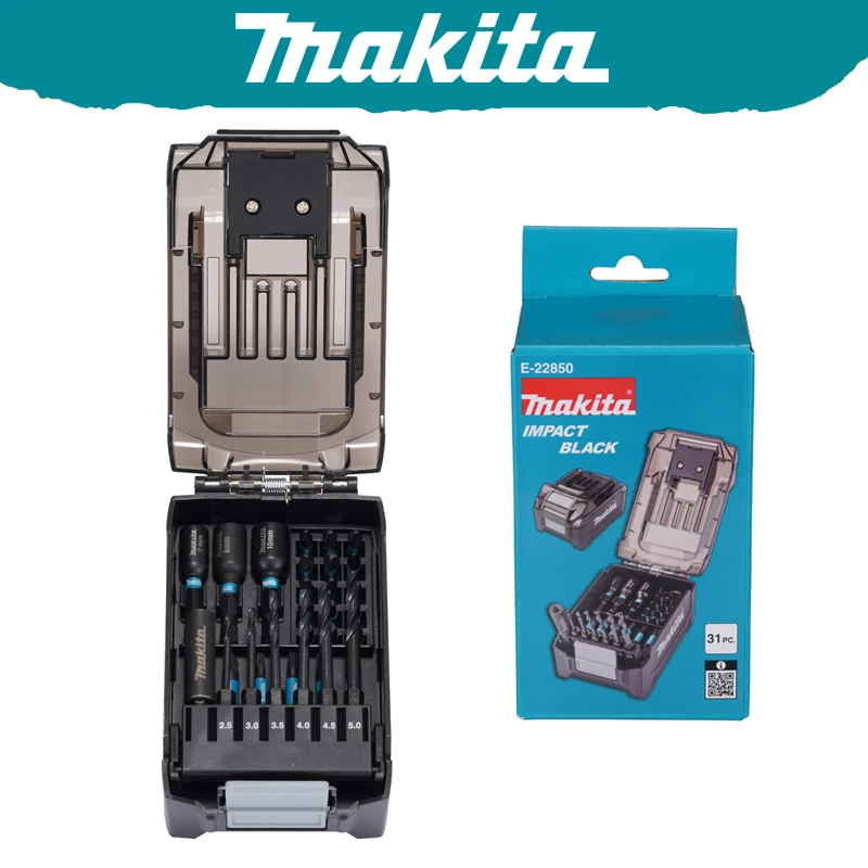 Makita E-22850 Screw Bit Drill Sleeve Set 31-PCS Sturdy Durable Multifunctional Tool Accessories With Shaped Case