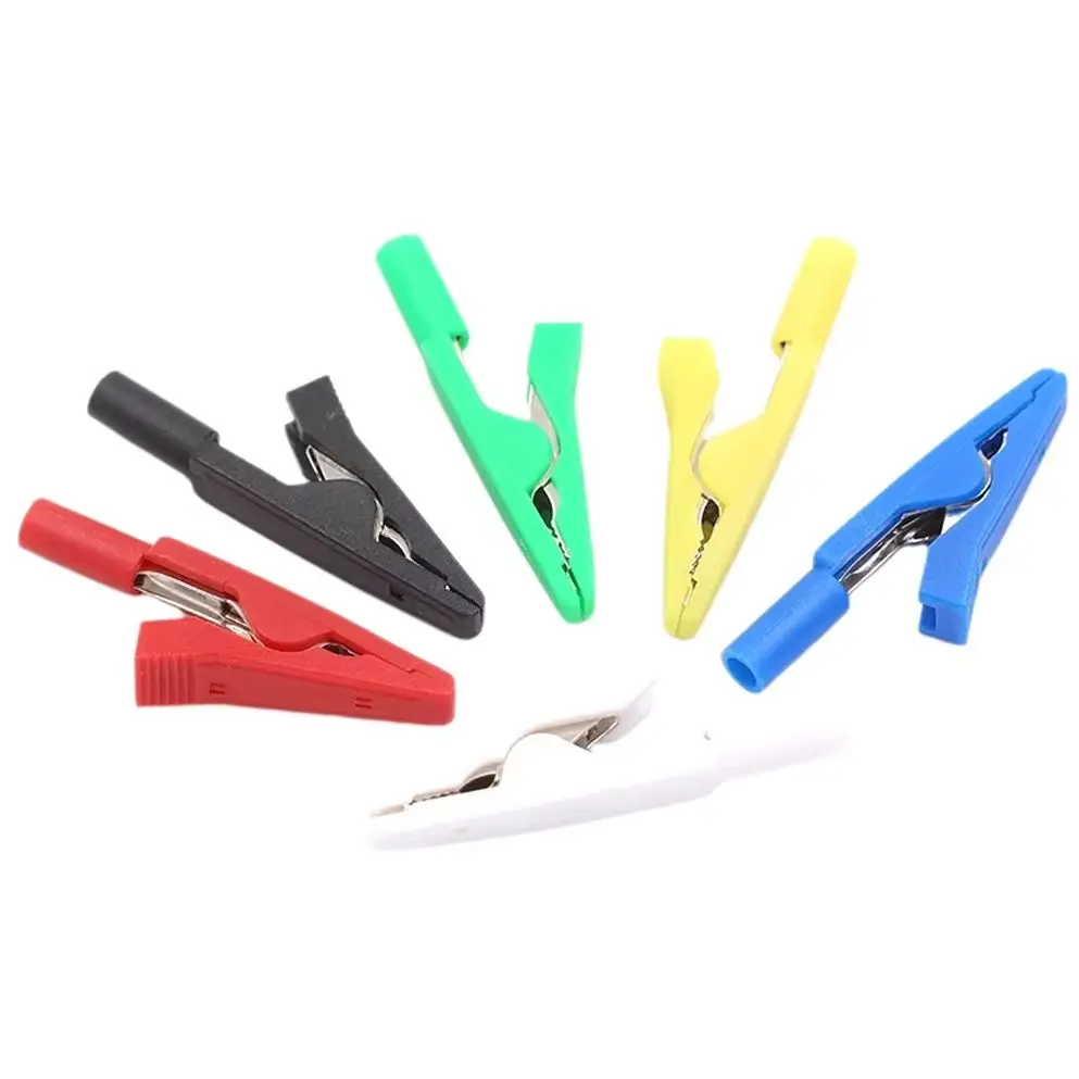 2mm Insulated Solderable Alligator Clips in Various Colors