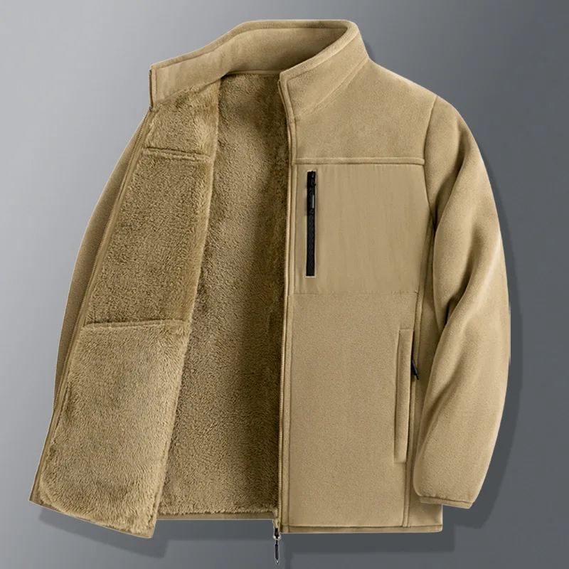 

Men's Outdoor Jacket Autumn Winter Thickened New Warm Casual Coat Casual Jacket Loose Fit American Style Dad Coat Cotton Wear