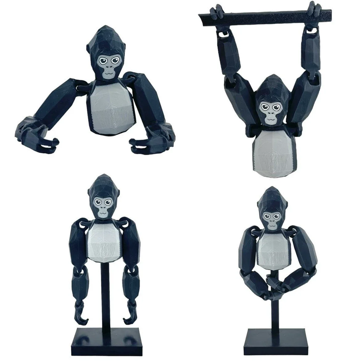 Nueva ola, impresión 3D, etiquetas de gorila, mono, muñeca con impresión 3D, juguetes de animales de dibujos animados, regalos de cumpleaños y Navidad para niños, actividad J