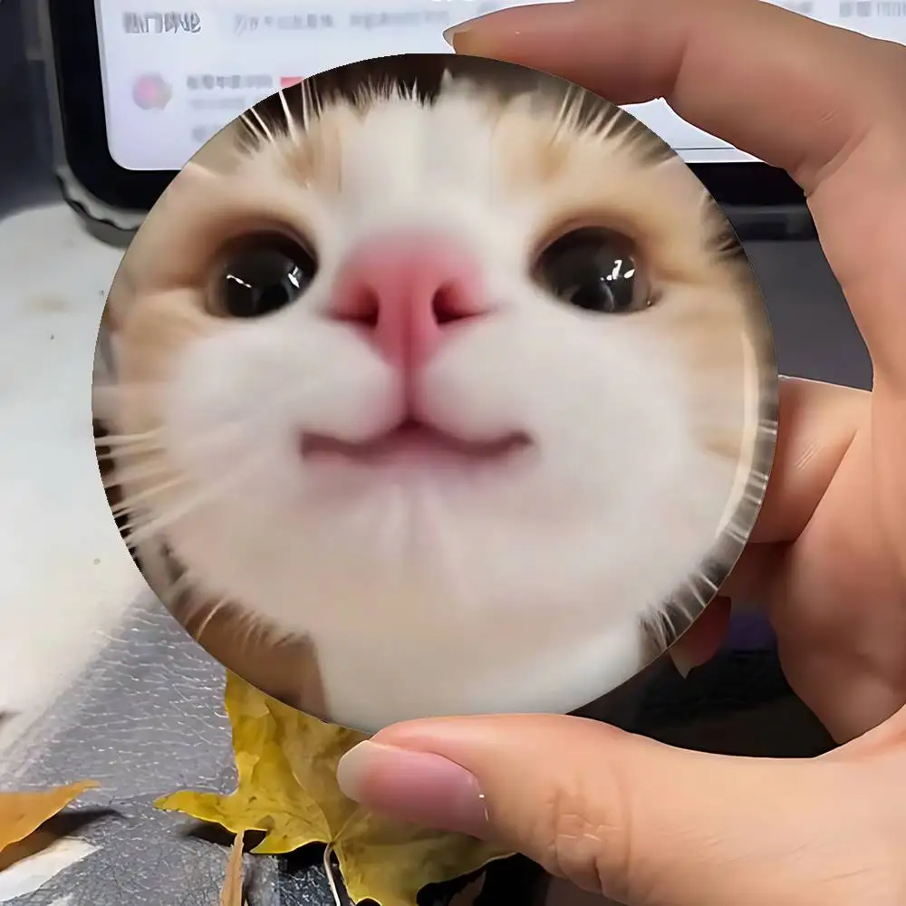 لطيف القط الميمات Meowl Kawaii شارات الإبداعية صفيح زر PinsBrooch الإبداعية يقتبس شارة الملابس على ظهره مجوهرات هدية ل