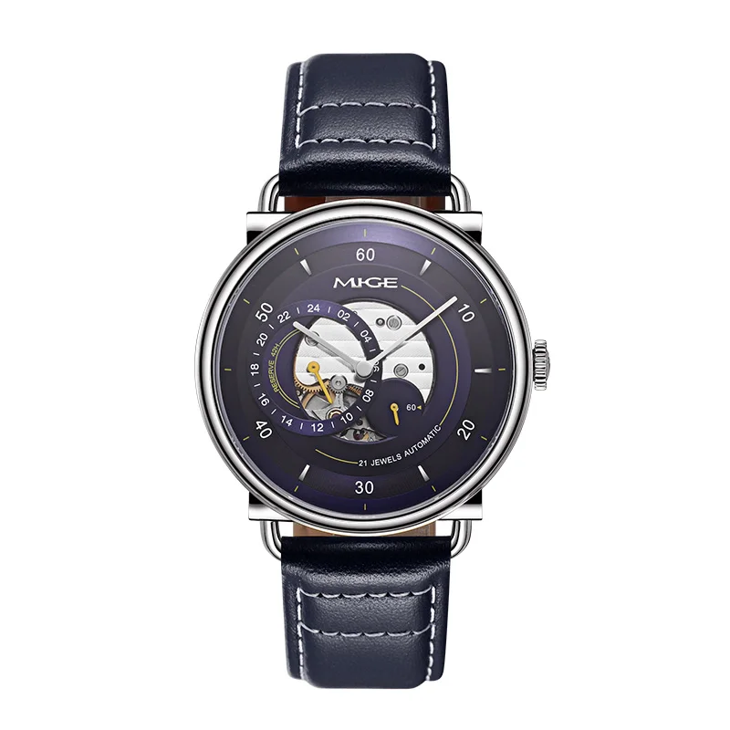 MIGE Luxury Brand Watches for Men Automatic Self Winding Mens Watch Stainless Steel Waterproof Men Mechanical Wristwatches