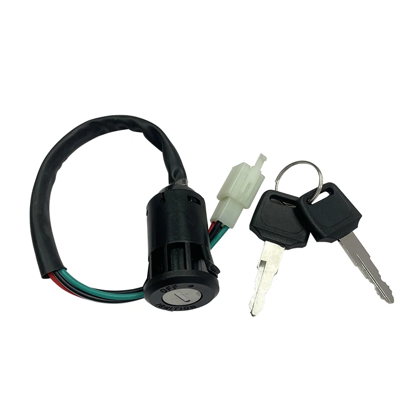 1 قطعة دراجة نارية مفتاح قفل الإشعال مع 4 سلك بدء التبديل أقفال الأبواب دراجة شاطئ الذكور التبديل ل 50/70/90/110/150/250cc #5