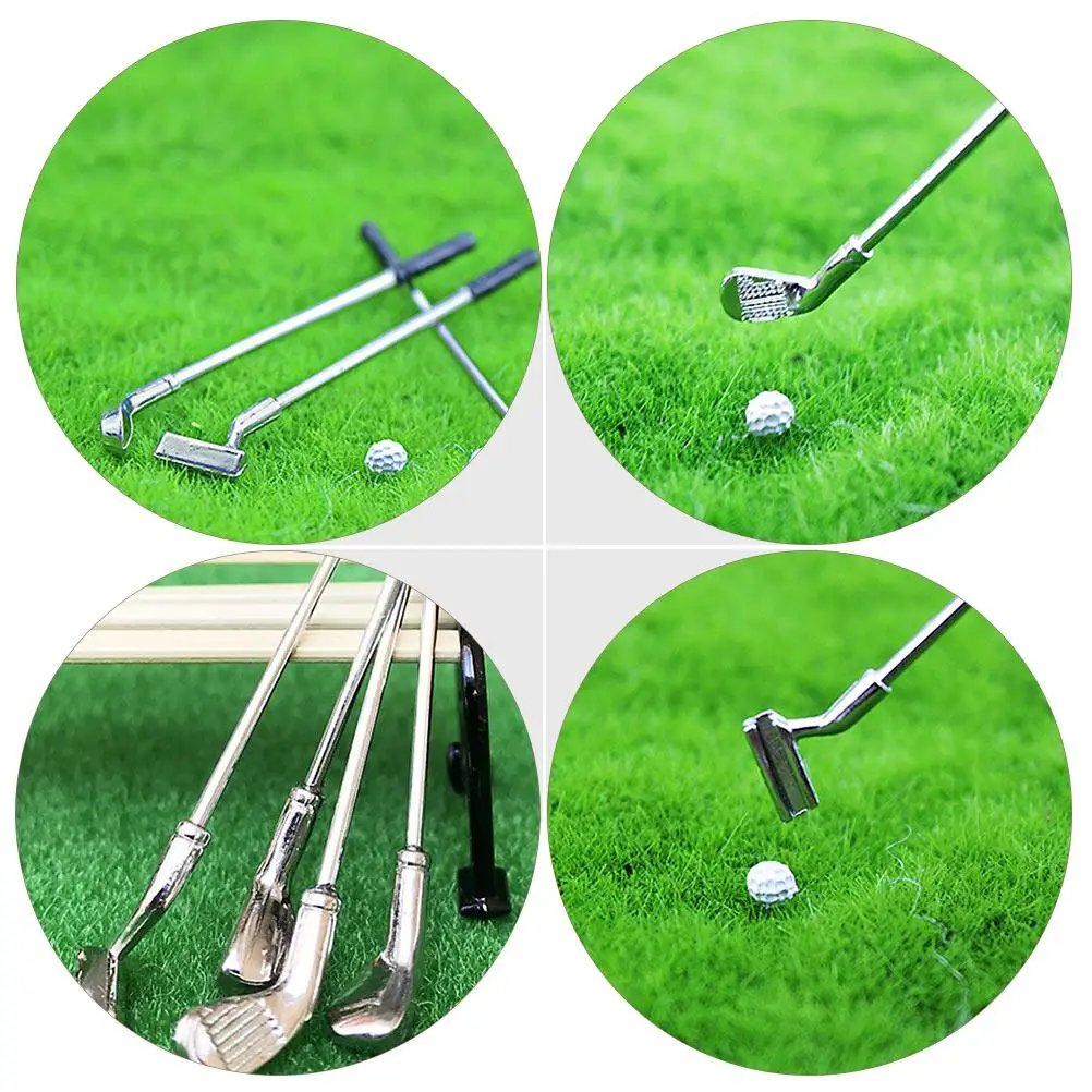 ゴルフギアセット子供合金シミュレーション装飾ハウスアクセサリー軽量ポータブルミニゴルフキットおもちゃの装飾ミニ