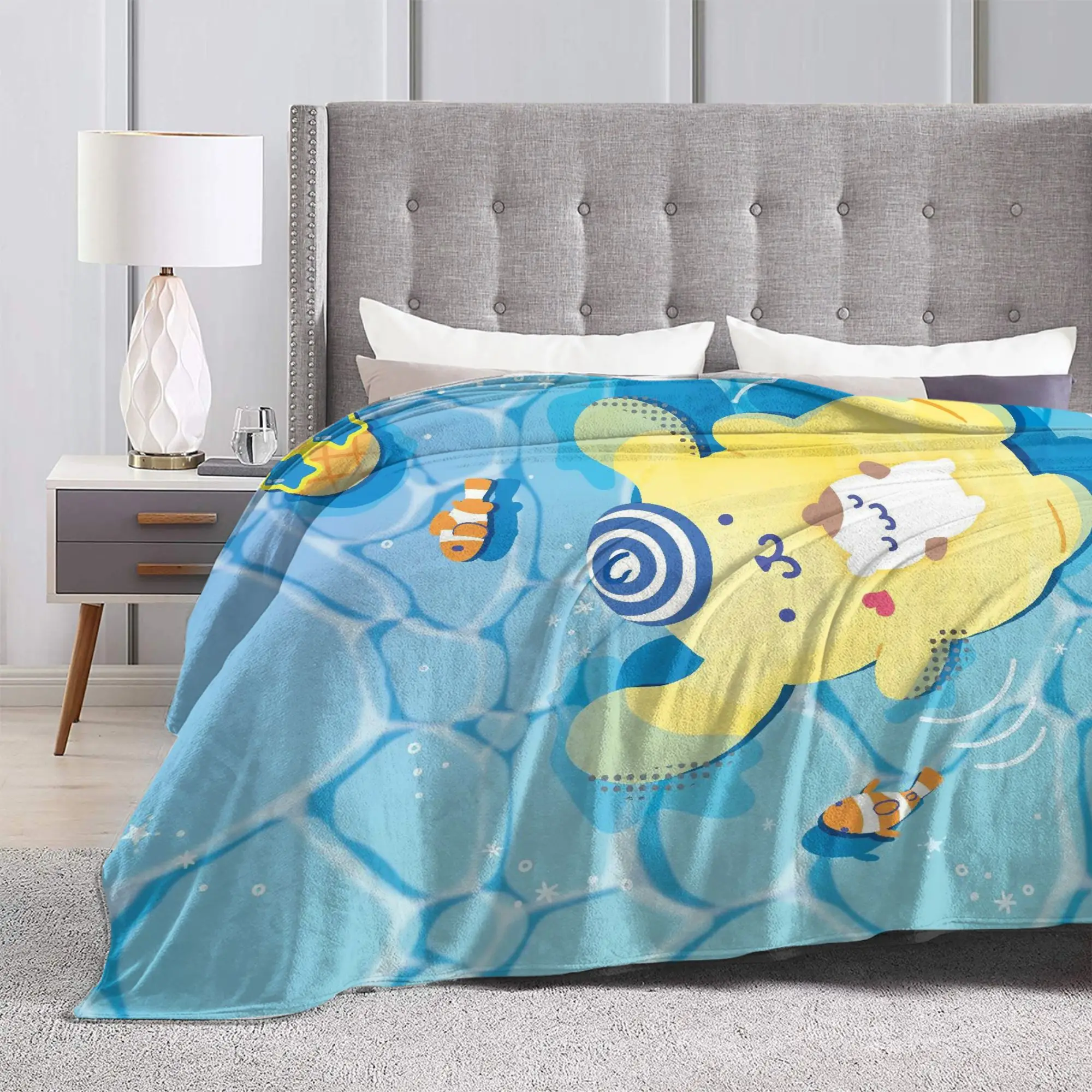 Pompompurins Cartoon Cute Blanket Flannel Summer  Portable Super Soft Throw Blankets for Home Office Bedspreads