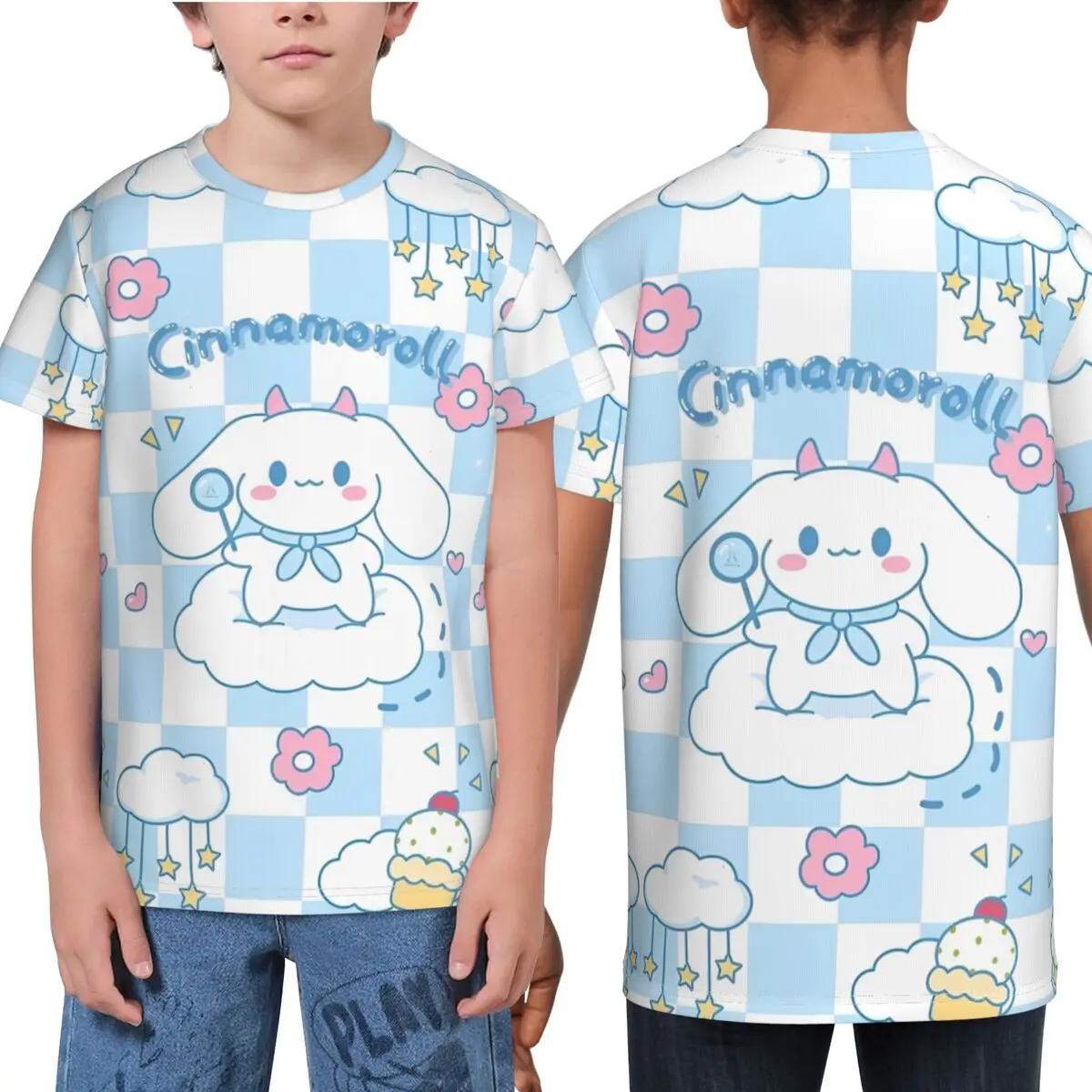 Breathable T Shirt For Children Short-Sleeve Hello Kitty Friend Print Cute Cartoon T-Shirts keyword1 Summer Tee Shirt O Neck Top