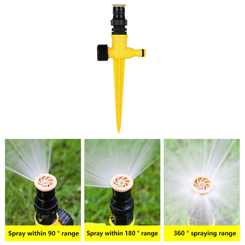 Garden Sprinkler Nozzle 360° Rotation Irrigation Watering System Automatic Agriculture Lawn Farm Plant Watering Sprinkler