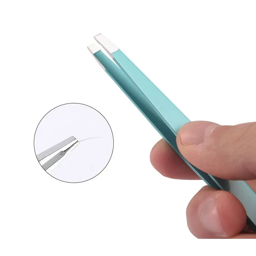 Depenadores de cabelo de sobrancelha de aço inoxidável, 4 peças, conjunto de pinças, clipe de corte de sobrancelha, ferramentas de beleza, vara, cílios postiços