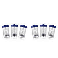 ABQR 6 Pieces Hydrogen Peroxide Contact Lens Case Cleaner, Eye Scleral Contact Lens Stiff Clip Washer Machine, Portable