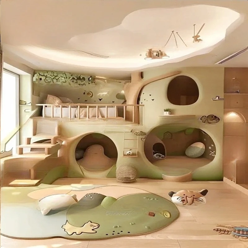 سرير أطفال من فورست ويند تري هاوس، سرير منعش بأوراق الدرج