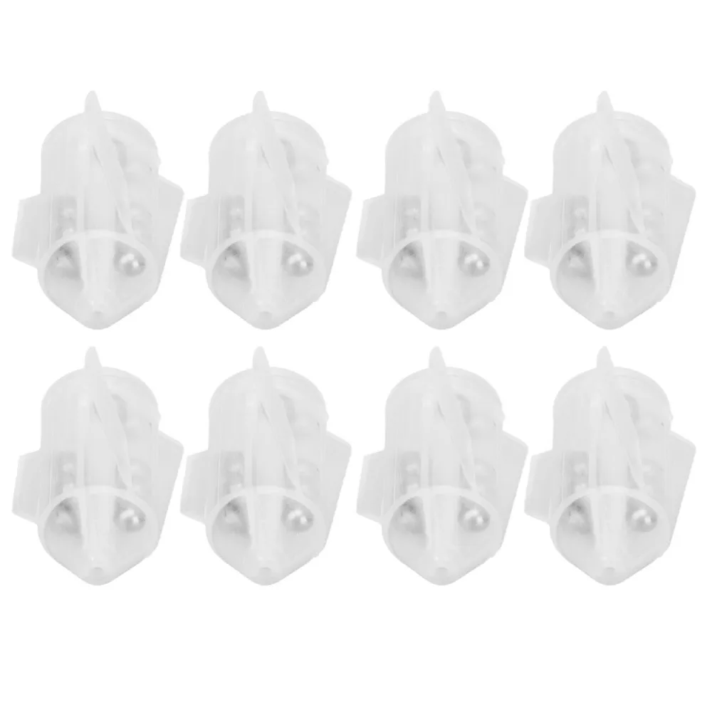 20PCS Durable PVC Fishing Lure Rattles with Beads Two Sizes Bait Weight Rattles Multifunctional Fishing Bait Rattles For Catfish