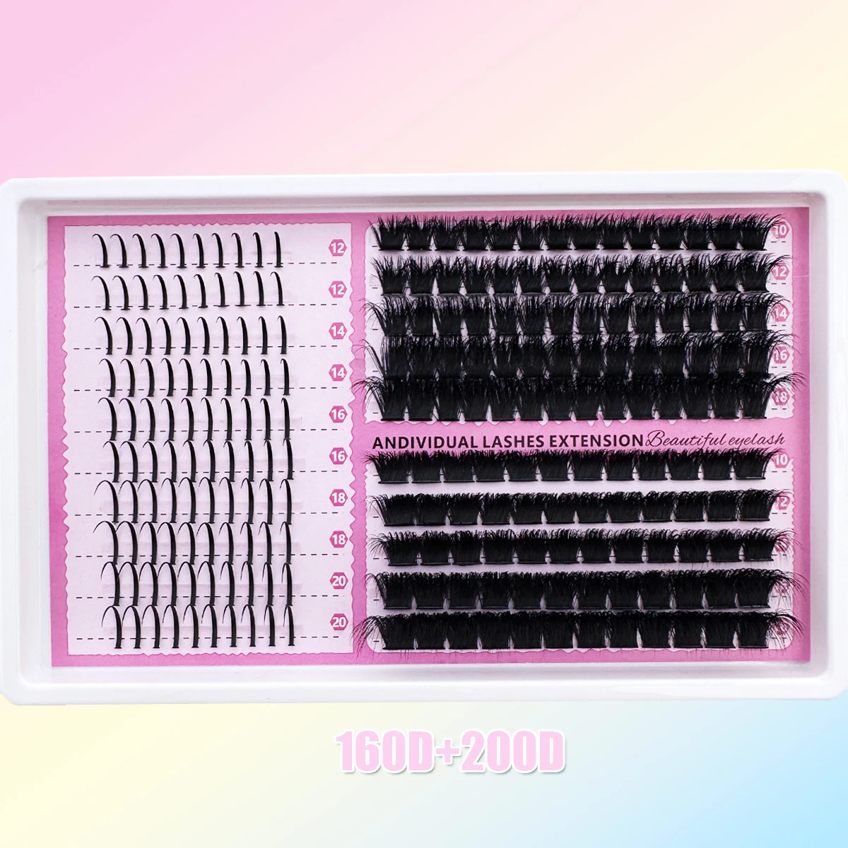 UMIRYAO DIY Mink Eyelashes Spikes 200D-60D Lash Clusters Natural Eyelash Clusters Manga Lash Unique Spiky Cluster 10-20mm AtHome