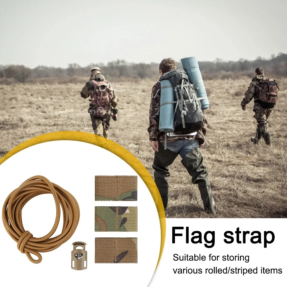 Ophidian Tac Flag Bungee Elastischer Befestigungsgurt, Verstellbares Spannseil für Wandern, Camping, Outdoor-Werkzeug zur Befestigung